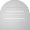 Ekena Millwork Round Top Surface Mount PVC Gable Vent: Functional, w/ 3-1/2"W x 1"P Standard Frame, 24"W x 24"H GVPRT24X2401SF - alternate 3